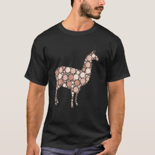 T-shirt Llama Drôle à Points Marron pour la Journée Intern