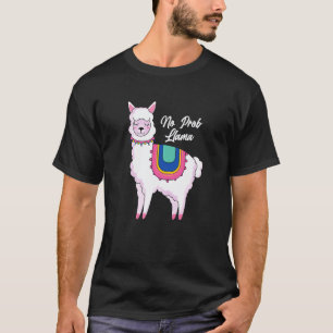 T-shirt Llama Drôle Pas De Problème