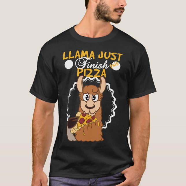 T-shirt Llama Finit Cette Pizza (Devant)