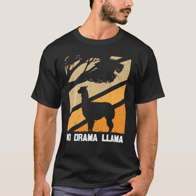 T-shirt Llama Funny Cute Retro Style Alpaca Graphisme Plus (Devant)