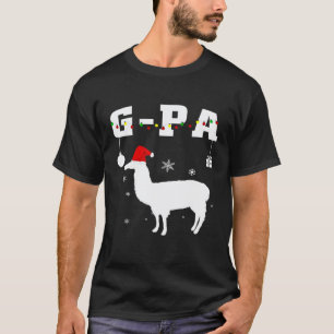 T-shirt Llama G Pa Grand-Père Alpaca Noël Famille Assortis