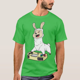 T-shirt Llama Gamepad Kawaii