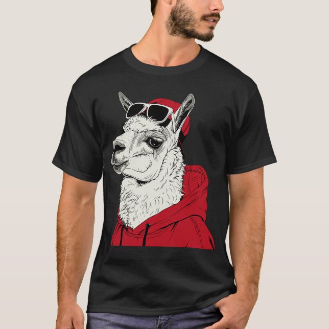 T-shirt Llama hippie (Devant)