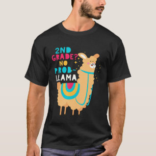 T-shirt Llama Llama de 2e année non Prob Retourner à l'éco