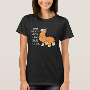 T-shirt Llama Love Papa   Llama Papa Premium