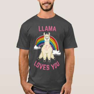 T-shirt Llama Love Sweetheart rétro