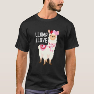 T-shirt Llama Love Valentines Day Llama