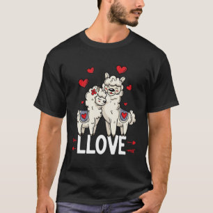 T-shirt Llama Love Valentine's Day Llama Animal