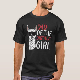 T-shirt Llama Lunettes De Soleil Papa De L'Anniversaire Fi