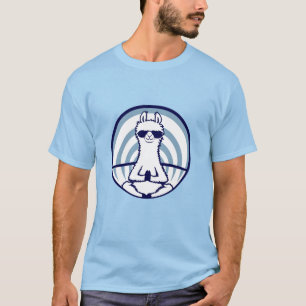 T-shirt Llama Méditation Pose de Yoga Lunettes de soleil A