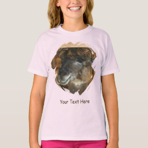 T-shirt Llama Mignon Animal Personnalisé