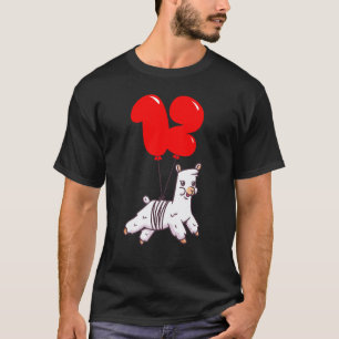 T-shirt Llama Mignon Drôle 12ème Anniversaire Ballon Enf