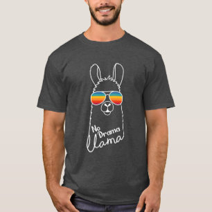 T-shirt Llama mignonne portant des lunettes de soleil Band