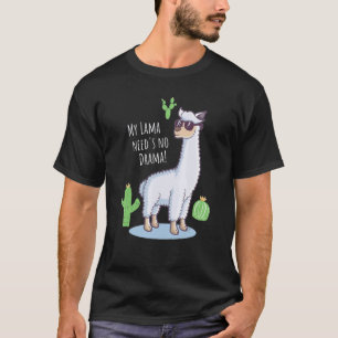 T-shirt Llama n'a besoin d'aucun drame Blade Cactus