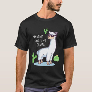 T-shirt Llama n'a besoin d'aucun drame   Lama Cactus Desig