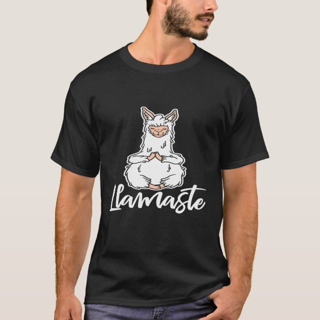 T-shirt Llama Namaste Llamaste Yoga Chakra Méditation Yogi (Devant)