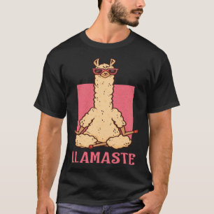 T-shirt Llama Namaste Yoga Maman Chakra Femmes Workout Mot