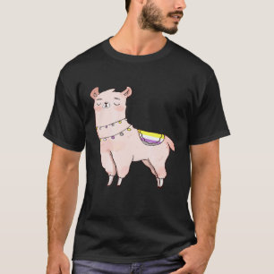 T-shirt Llama Non Binaire Animal Mignon LGBTQIA Fierté d'A