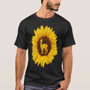 T-shirt Llama Pour Femmes Hommes Alpaca Animal Tournesol