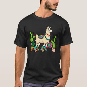 T-shirt Llama Roller Skates Boombox Ghetto Blaster Vintage