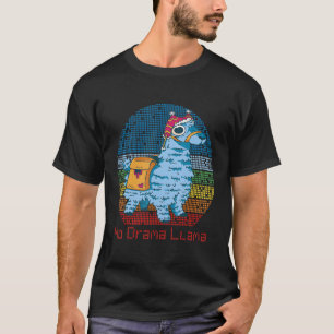 T-shirt Llama sans drame Alpaga Rétro Vintage pour Animal