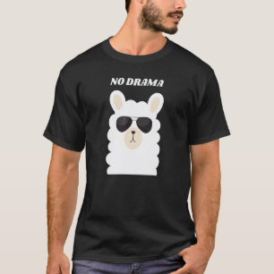 T-shirt Llama sans drame Lama cool en lunettes de soleil  