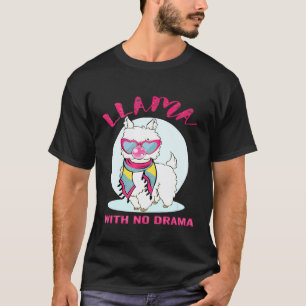 T-shirt Llama sans drame mignon pour les amoureux de lama