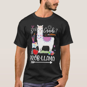 T-shirt Llama sans problème de 3e année Premier jour d'éco