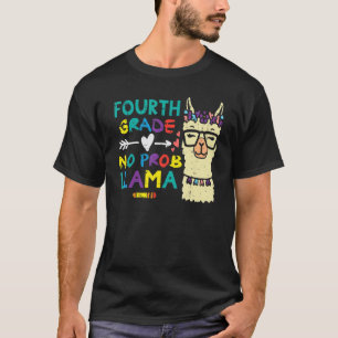 T-shirt Llama sans problème de quatrième année 4ème premi