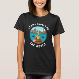 T-shirt Llama Souvenir Llama Montrer Le Monde Venise Ita