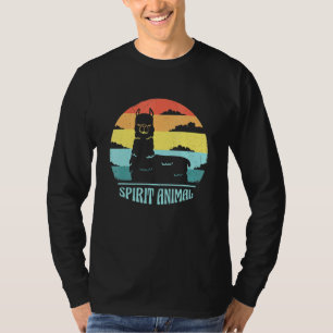 T-shirt Llama - Spirit Animal Vintage Retro Sunset Llama Q