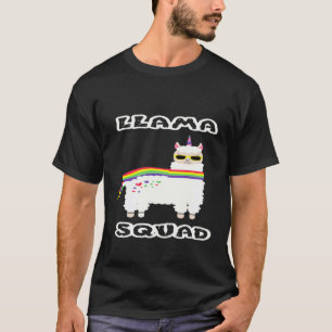 T-shirt Llama Squad I Alpaca Arc-en-ciel Carl Tee Idée