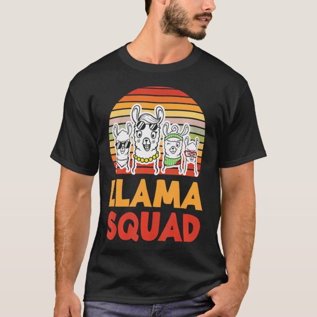 T-shirt Llama Squad Llamas Alpaca Alpacas Drôle Llama (Devant)