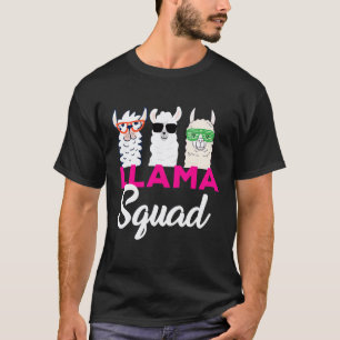 T-shirt Llama Squad Mignon Alpaca pour Hommes Femmes Enfan