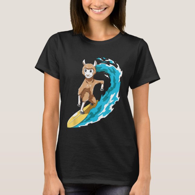 T-shirt Llama Surf Llama Surf Llama Surf Surf Surfeurs (Devant)