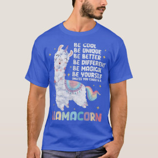 T-shirt Llama Unicorn Soyez Un Llamacorn Distorti