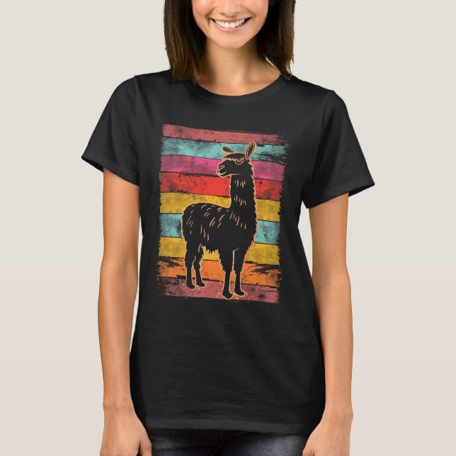 T-shirt Llama vintage (Devant)
