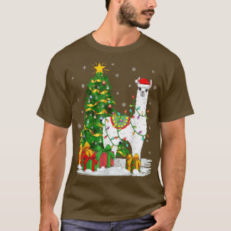 T-shirt Llama Xmas Famille Arbre Correspondant Père Noël A