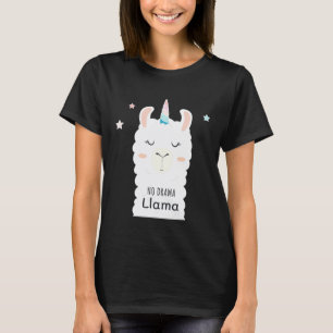 T-shirt Llamacorn Lama sans drame Grand Lama Licorne