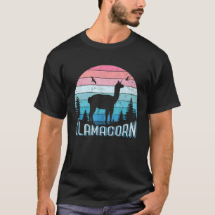 T-shirt Llamacorne Rétro Pas De Problème Lama  Alpaga Lico