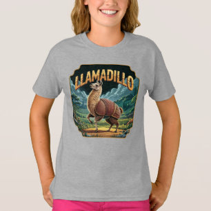 T-shirt Llamadillo Illustration Combo Créature Drôle