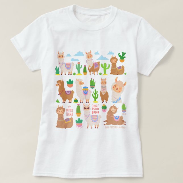 T-shirt Llamas (Design devant)