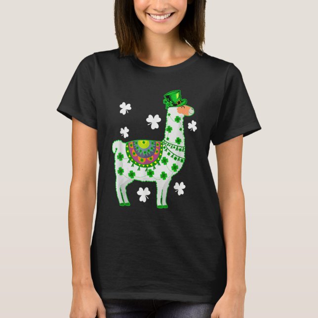 T-shirt Llamas Lover Leprechaun Llama St. Patrick's Day (Devant)