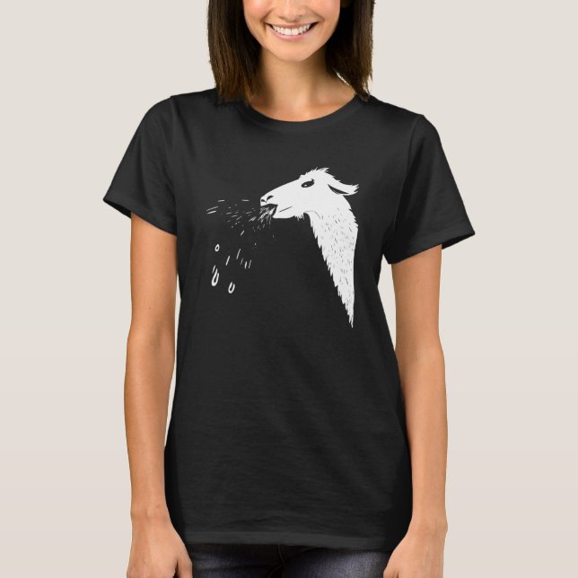 T-shirt Llamas Spit Cheeky Spitting Llama (Devant)