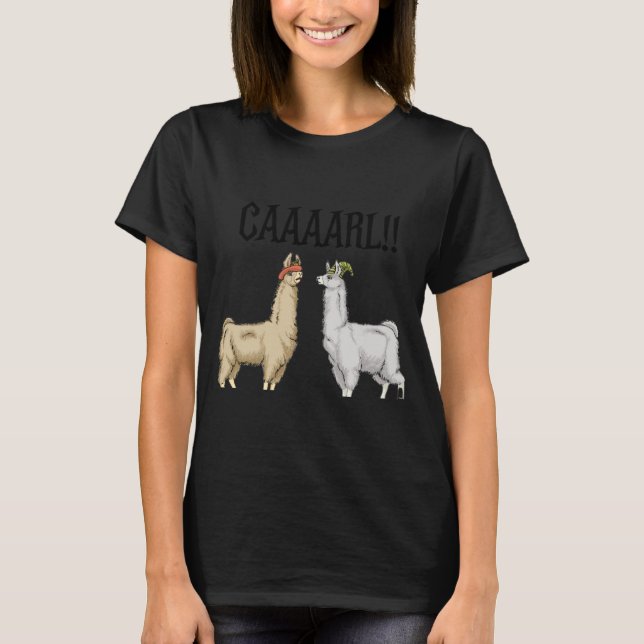T-shirt Llamas With Hats Carl  (Devant)