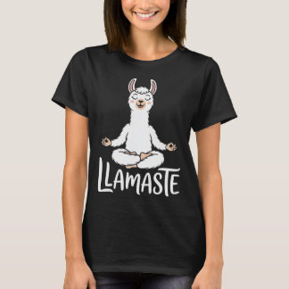 T-shirt Llamaste Funny Lama Yoga Méditation Namaste Pun 