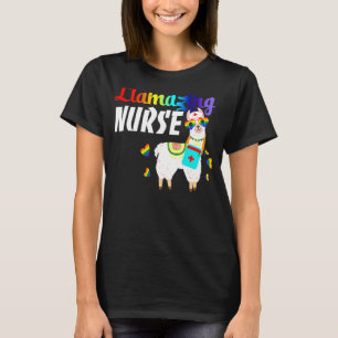 T-shirt Llamazing Nurse Cute Llama Lunettes de soleil Extr