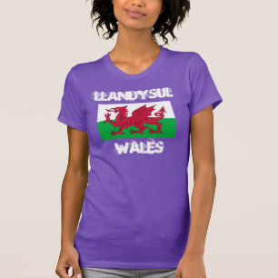 T-shirt Llandysul, Pays de Galles avec drapeau gallois
