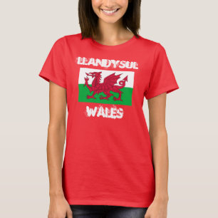 T-shirt Llandysul, Pays de Galles avec le drapeau de