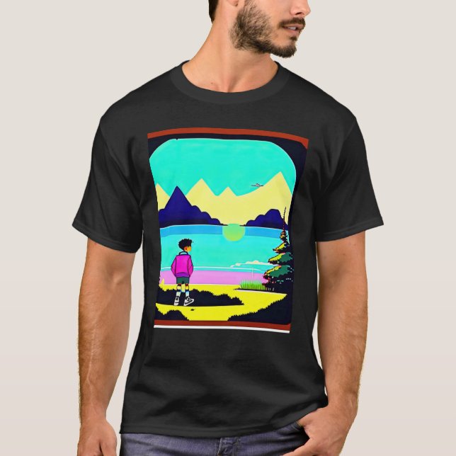 T-shirt Lo fi hip hop chillhop chill chill bat lofi esthét (Devant)